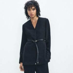 Zara BELTED BLAZER ZW COLLECTION- NWT